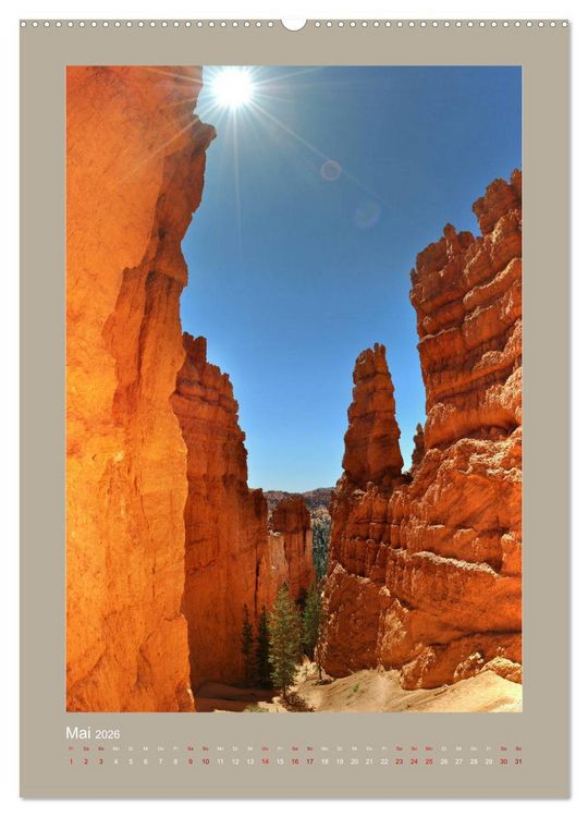 Produktbild: Erlebe mit mir den Bryce Canyon Nationalpark (hochwertiger Premium Wandkalender 2026 DIN A2 hoch), Kunstdruck in Hochglanz