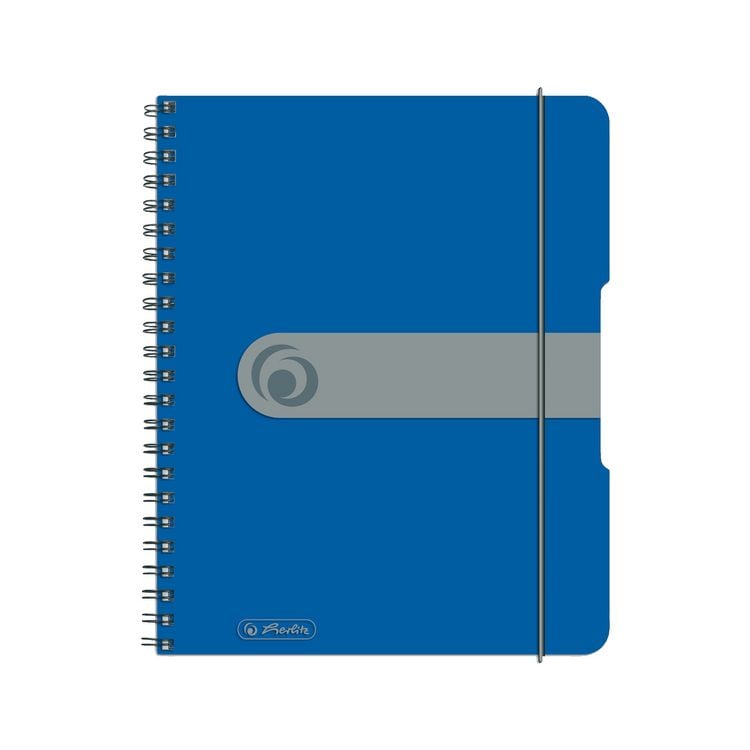 Produktbild: Herlitz Spiralblock A5 to go 80 Blatt kariert blau