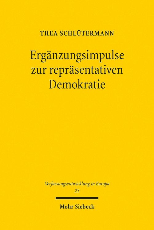 Produktbild: Erg&auml;nzungsimpulse zur repr&auml;sentativen Demokratie