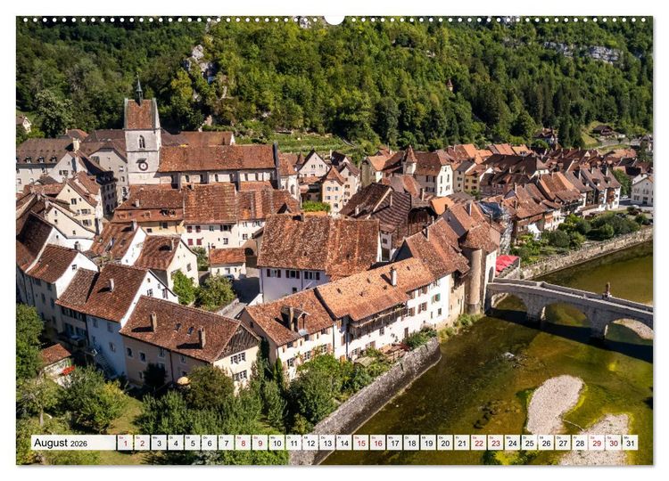Produktbild: Schweiz - Saint-Ursanne (Wandkalender 2026 DIN A2 quer), CALVENDO Monatskalender