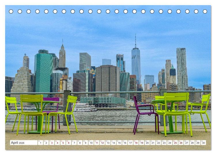 Produktbild: New York City Manhattan Perspektiven (Tischkalender 2026 DIN A5 quer), CALVENDO Monatskalender
