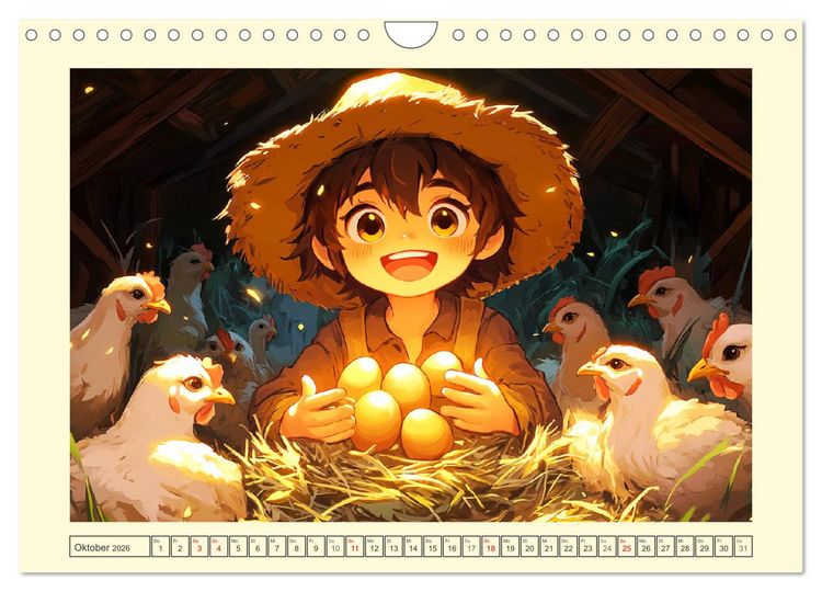 Produktbild: Kleine Farmer. Niedliche Jungs mit ihren tierischen Freunden (Wandkalender 2026 DIN A4 quer), CALVENDO Monatskalender