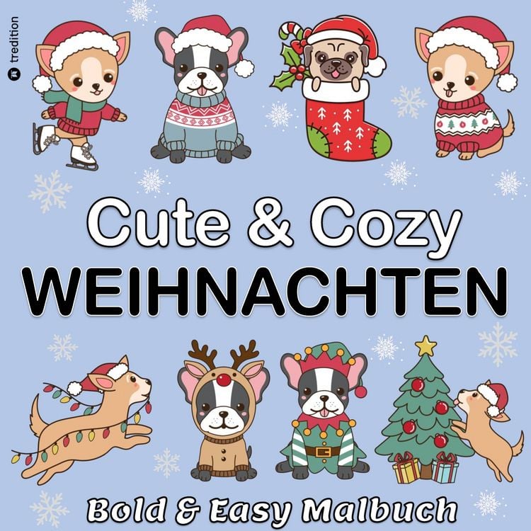 Produktbild: Malbuch Weihnachten Hunde - Cute & Cozy - Bold & Easy Malbuch Trend - Mini Malbuch Weihnachten