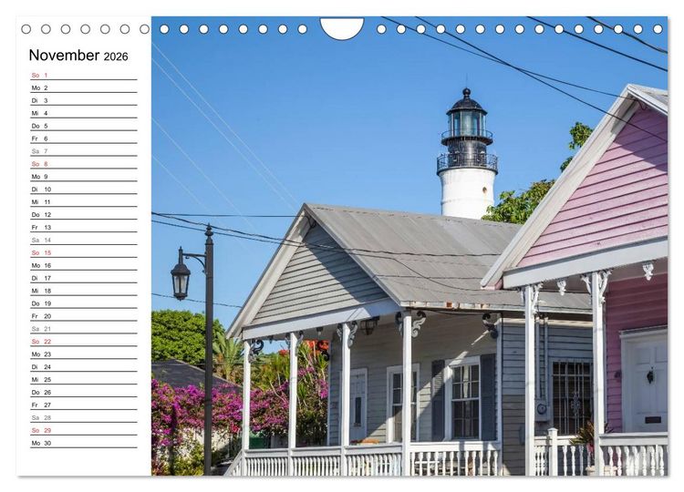 Produktbild: FLORIDA KEYS und KEY WEST Malerische Reiseroute (Wandkalender 2026 DIN A4 quer), CALVENDO Monatskalender