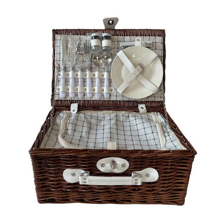 HTI-Living Picknickkorb für 2 Personen Finie Braun