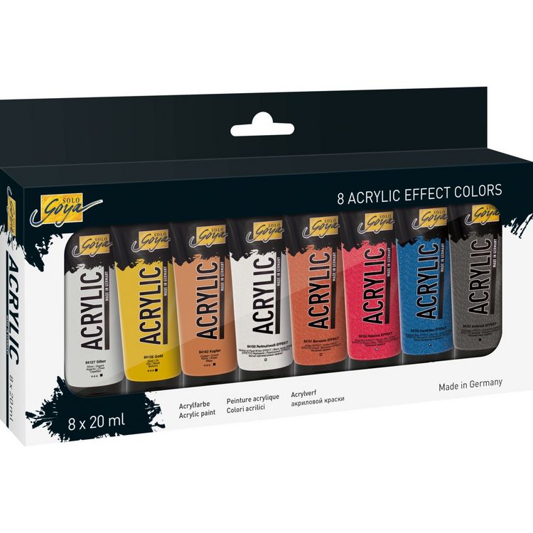 Produktbild: KREUL SOLO GOYA Acrylic 20 ml 8er Set Effect Colors