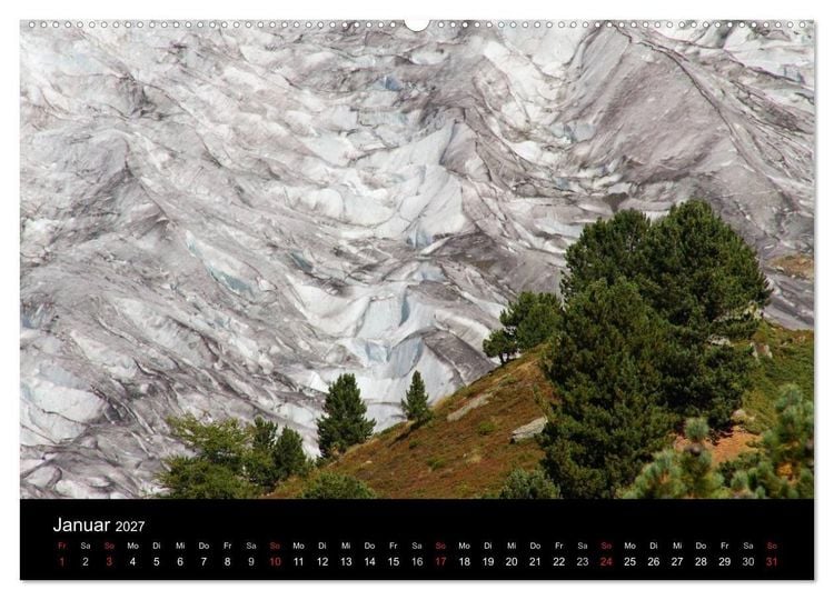 Produktbild: Faszinierende Gletscherwelt - entlang des Gro&szlig;en Aletsch (Wandkalender 2027 DIN A2 quer), CALVENDO Monatskalender
