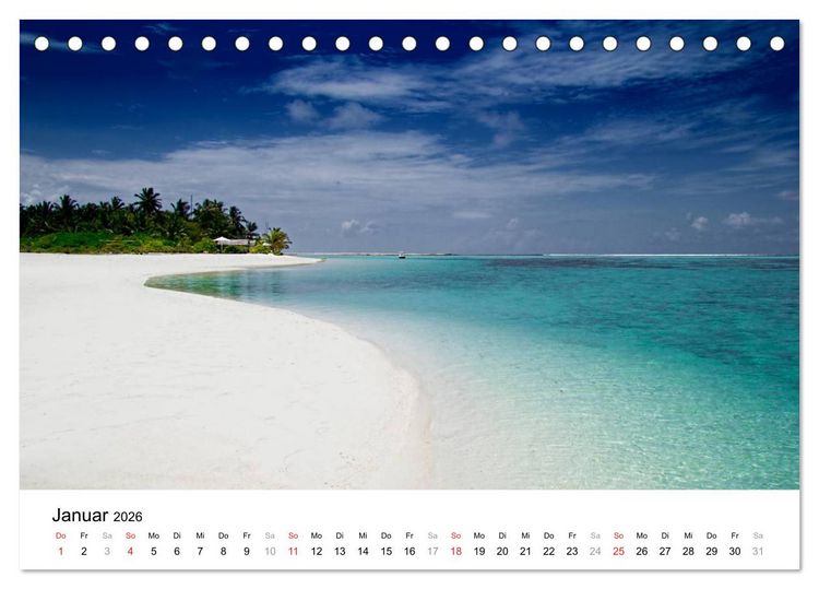 Produktbild: Malediven &ndash; Das Paradies im Indischen Ozean III (Tischkalender 2026 DIN A5 quer), CALVENDO Monatskalender