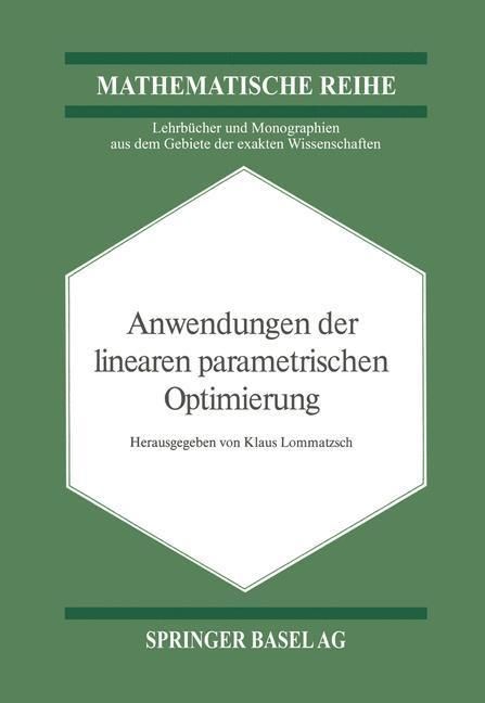 Produktbild: Anwendungen der Linearen Parametrischen Optimierung