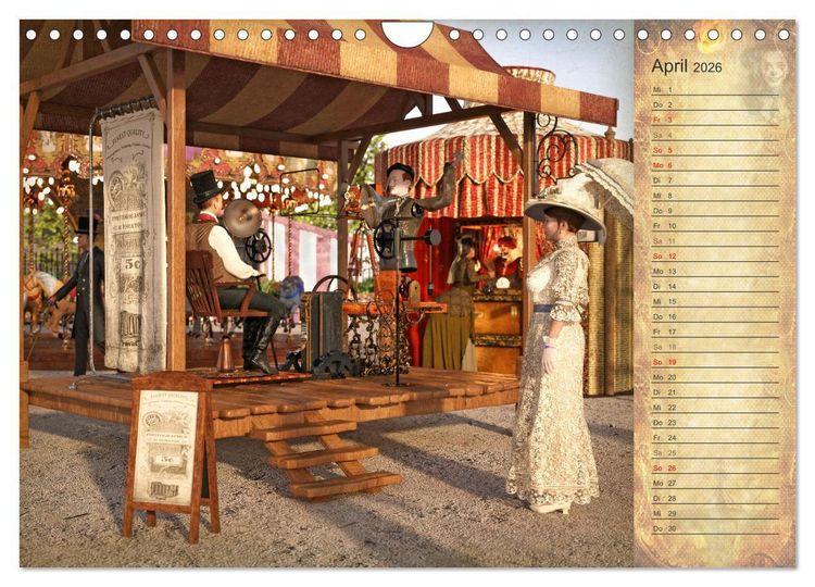 Produktbild: Steampunk Carnival (Wandkalender 2026 DIN A4 quer), CALVENDO Monatskalender