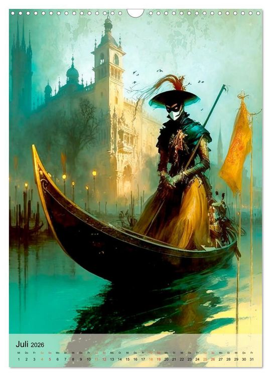 Produktbild: Venedig Karneval (Wandkalender 2026 DIN A3 hoch), CALVENDO Monatskalender