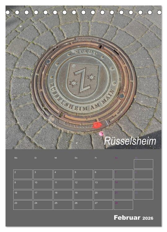 Produktbild: Faszination Kanaldeckel (Tischkalender 2026 DIN A5 hoch), CALVENDO Monatskalender