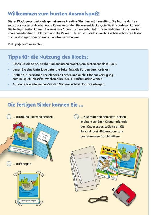 Produktbild: Lass uns ausmalen &ndash; Mein Ausmalbuch ab 2 - Tiere