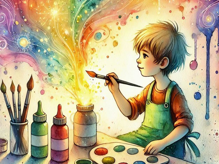 Produktbild: CALVENDO Puzzle Ein Jahr mit deinem inneren Kind - HD-Leinwand & Puzzle "Kreativit&auml;t" | 1000 Teile Lege-Gr&ouml;&szlig;e 64x48cm Foto-Puzzle f&uuml;r gl&uuml;ckliche Stunden