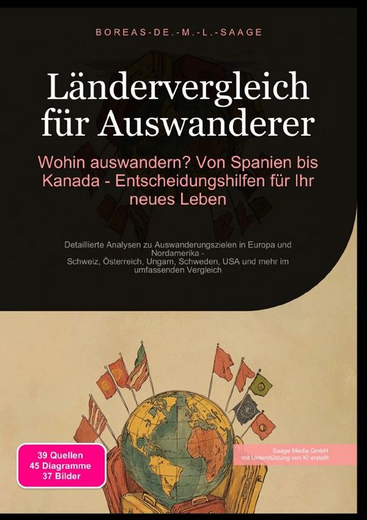 Produktbild: Auswandern (DE) / L&auml;ndervergleich f&uuml;r Auswanderer: Wohin auswandern? Von Spanien bis Kanada - Entscheidungshilfen f&uuml;r Ihr neues Leben