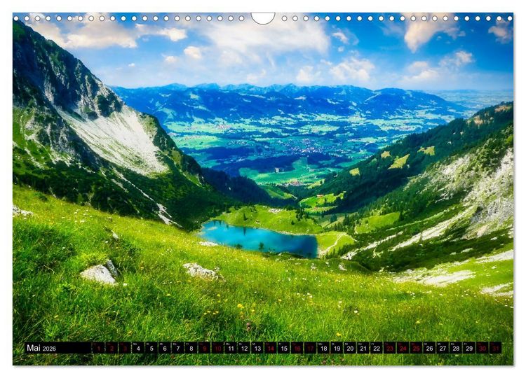 Produktbild: Oberstdorfer Bergwelt (Wandkalender 2026 DIN A3 quer), CALVENDO Monatskalender