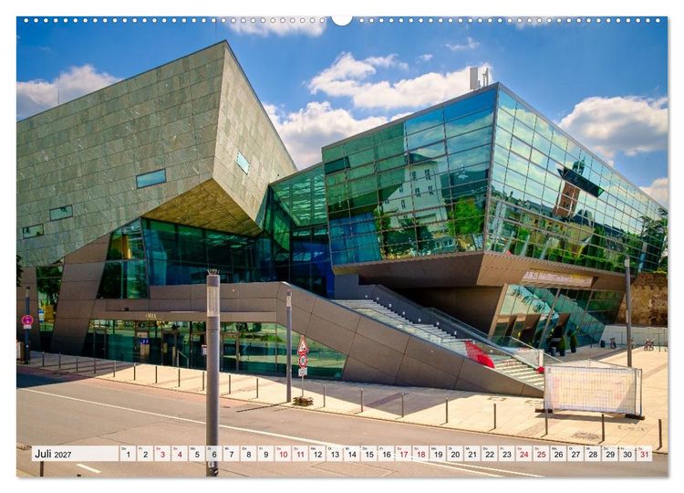 Produktbild: Ein Blick auf Darmstadt in Farbe (hochwertiger Premium Wandkalender 2027 DIN A2 quer), Kunstdruck in Hochglanz