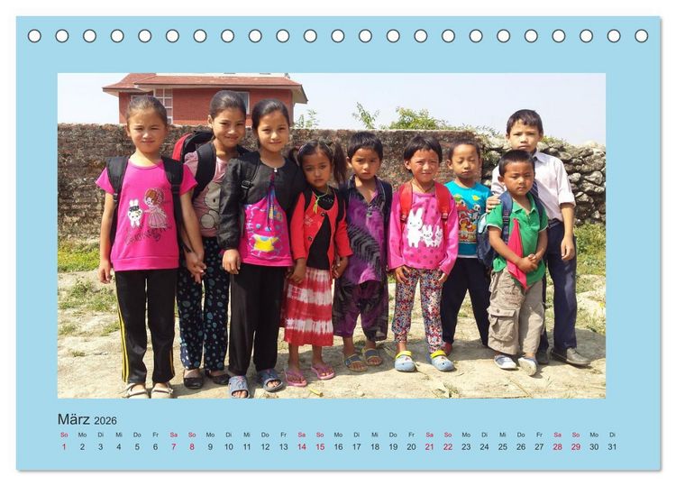 Produktbild: Kalender der Nepal Kinderhilfe e.V. (Tischkalender 2026 DIN A5 quer), CALVENDO Monatskalender
