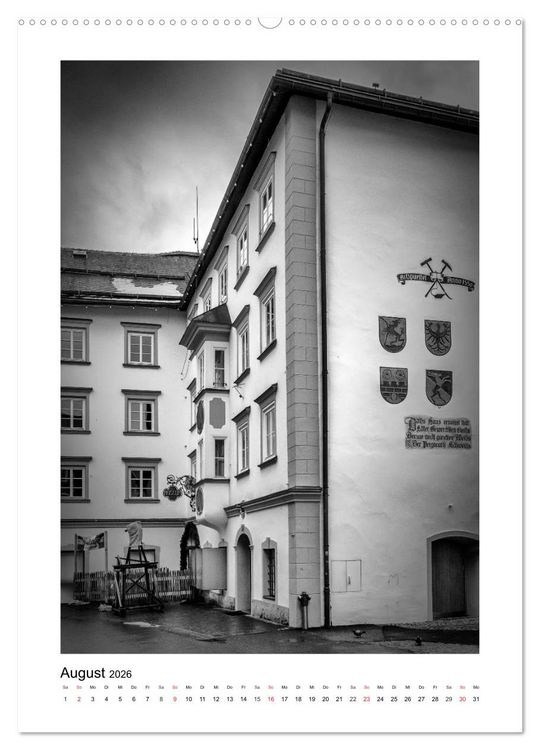 Produktbild: Kitzb&uuml;hel Monochrom (Wandkalender 2026 DIN A2 hoch), CALVENDO Monatskalender