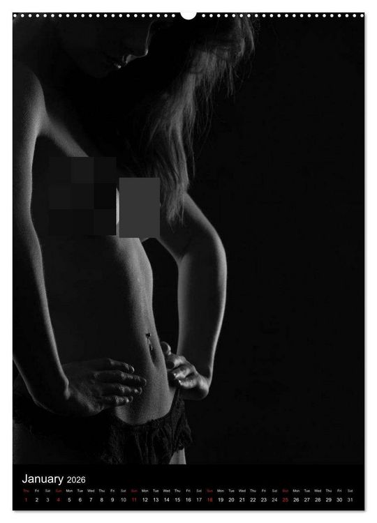 Produktbild: Erotic Silhouettes / UK-Version (High Quality Premium Wall Calendar 2026 DIN A2 portrait),CALVENDO 12 Month Wall Calendar