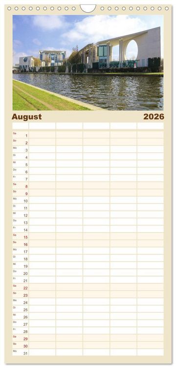 Produktbild: Familienplaner 2026 - In Berlins Mitte mit 5 Spalten (Wandkalender, 21 x 45 cm) CALVENDO