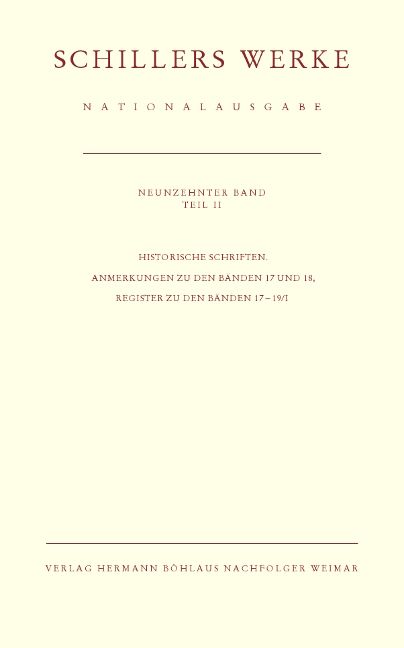 Produktbild: Schillers Werke. Nationalausgabe