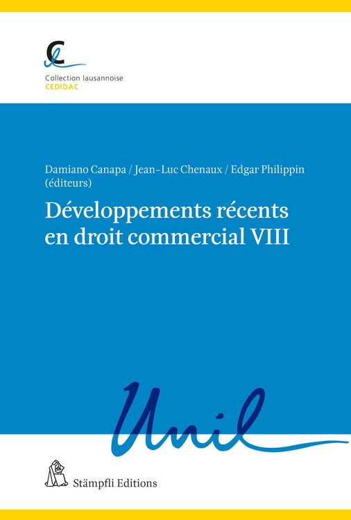 Produktbild: D&eacute;veloppements r&eacute;cents en droit commercial VIII