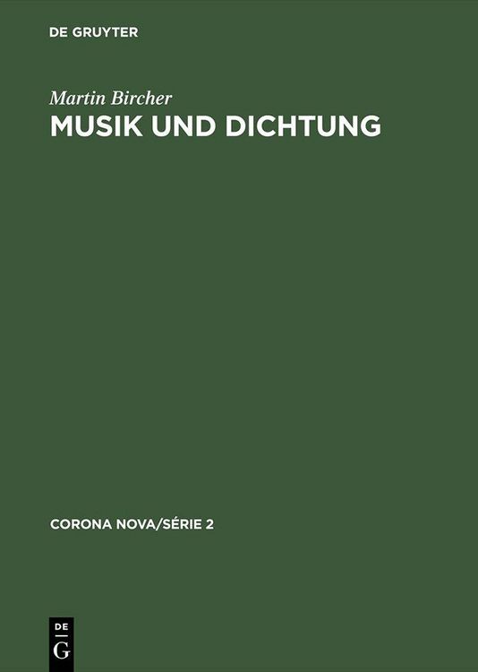 Produktbild: Musik und Dichtung