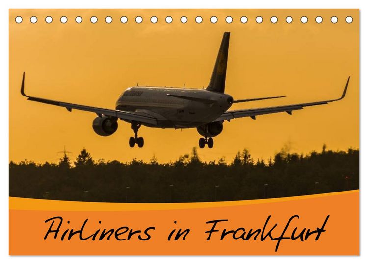 Produktbild: Airliners in Frankfurt (Tischkalender 2026 DIN A5 quer), CALVENDO Monatskalender