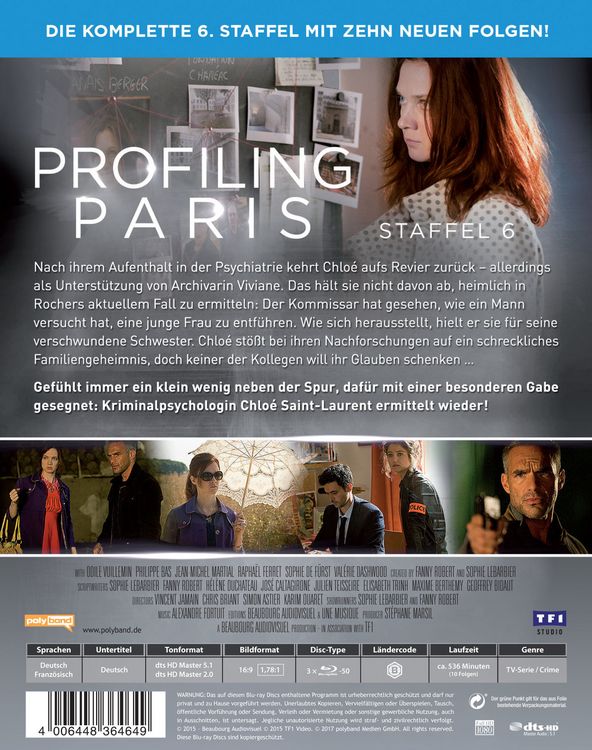 Produktbild: Profiling Paris - Staffel 6 [3 BRs]