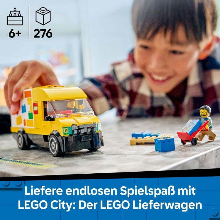 Produktbild: LEGO City 60500 Der LEGO Lieferwagen, Spielzeug f&uuml;r Kinder ab 6 Jahren