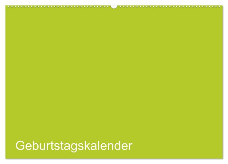 Produktbild: Bastel-Geburtstagskalender gr&uuml;n / Geburtstagskalender (Wandkalender 2026 DIN A2 quer), CALVENDO Monatskalender