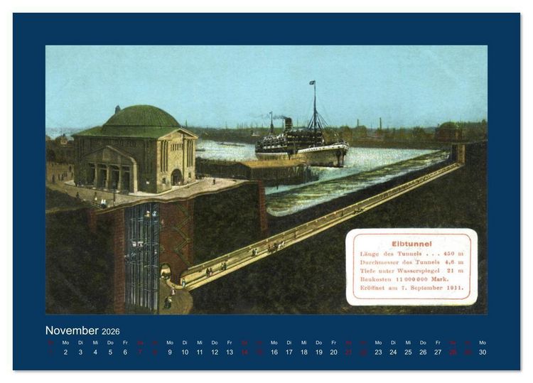 Produktbild: Lebendiges Hamburg von 1888 bis 1918 (Tischkalender 2026 DIN A5 quer), CALVENDO Monatskalender