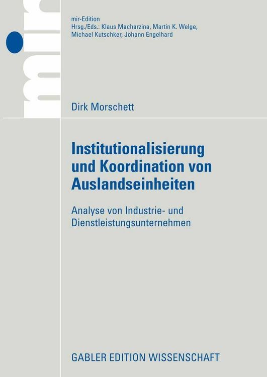 Produktbild: Institutionalisierung und Koordination von Auslandseinheiten