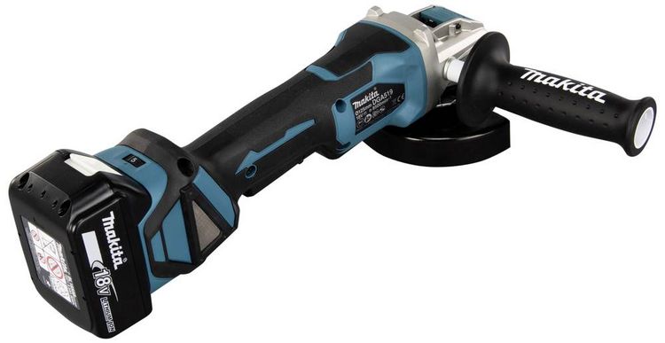 Produktbild: Makita DGA519RTJ Akku-Winkelschleifer 125 mm inkl. 2. Akku, inkl. Ladeger&auml;t 18 V 5 Ah