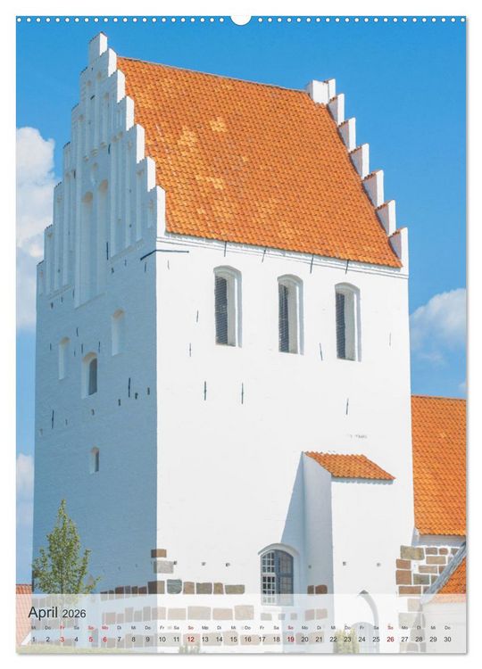 Produktbild: D&auml;nemark - Historisches F&uuml;nen (hochwertiger Premium Wandkalender 2026 DIN A2 hoch), Kunstdruck in Hochglanz