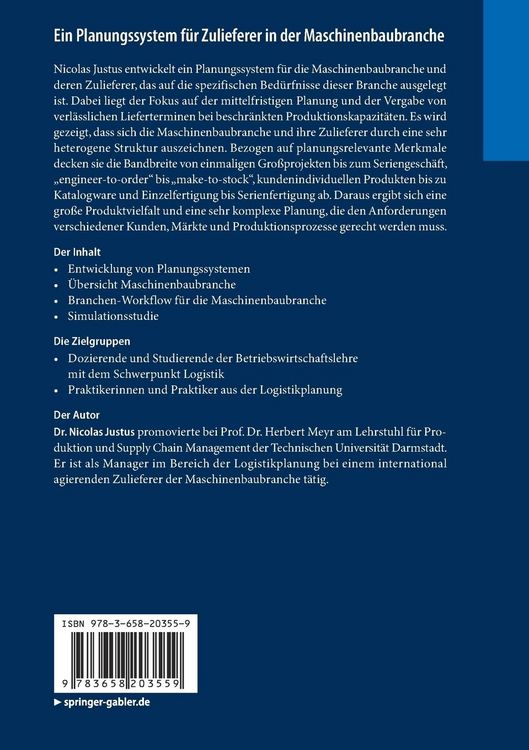 Produktbild: Ein Planungssystem f&uuml;r Zulieferer in der Maschinenbaubranche