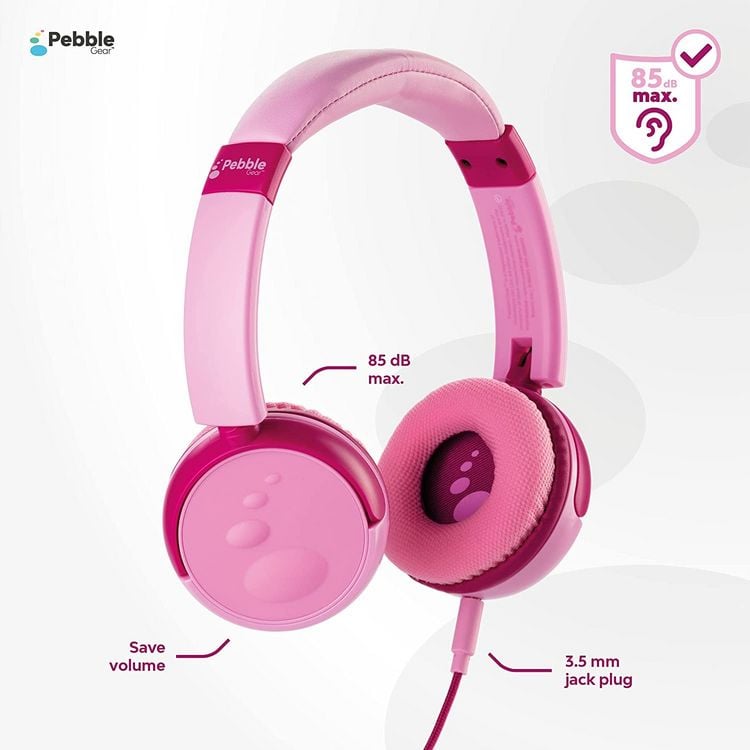Produktbild: Pebble Gear - KIDS HEADPHONES, Kinder-Kopfh&ouml;rer, Stereo, pink