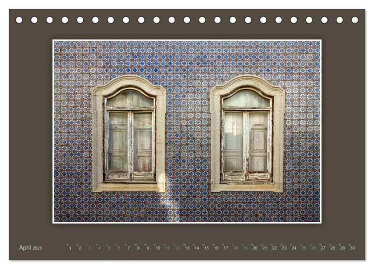 Produktbild: Azulejo-Fassaden in Portugal (Tischkalender 2026 DIN A5 quer), CALVENDO Monatskalender