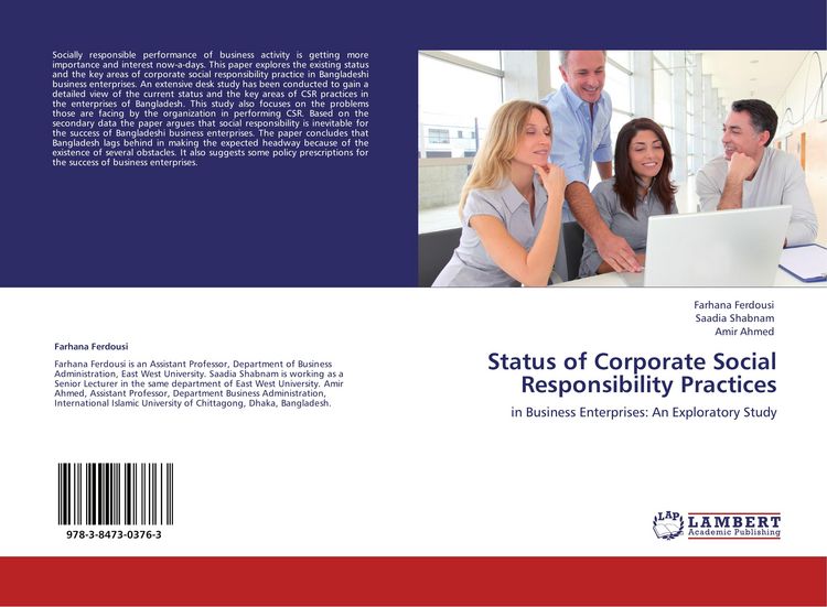 Produktbild: Status of Corporate Social Responsibility Practices