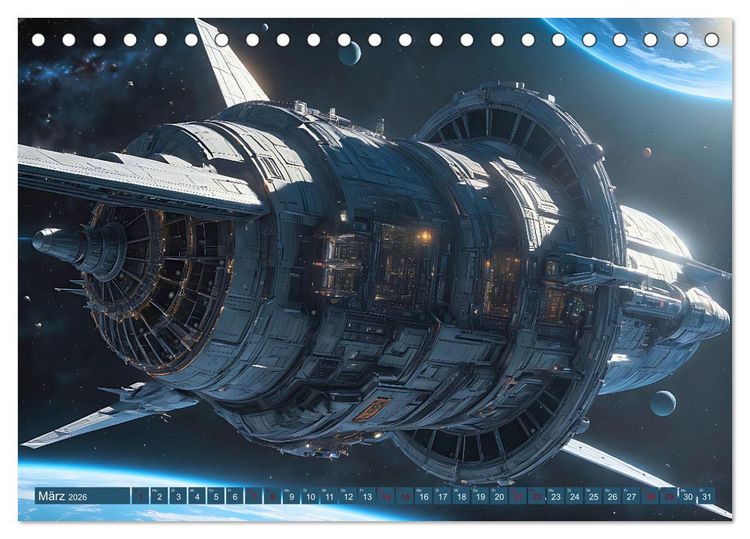 Produktbild: Alien Starships (Tischkalender 2026 DIN A5 quer), CALVENDO Monatskalender