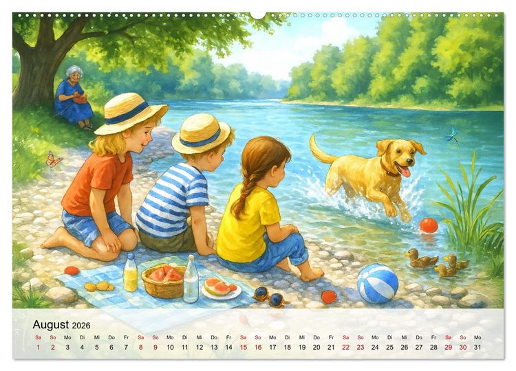 Produktbild: Bayrische Wimmelbilder - Wo Heimat lebendig wird (hochwertiger Premium Wandkalender 2026 DIN A2 quer), Kunstdruck in Hochglanz