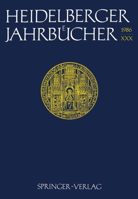 Produktbild: Heidelberger Jahrb&uuml;cher XXX