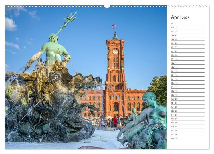 Produktbild: Berlin-Zentrum - Der Planer (Wandkalender 2026 DIN A2 quer), CALVENDO Monatskalender