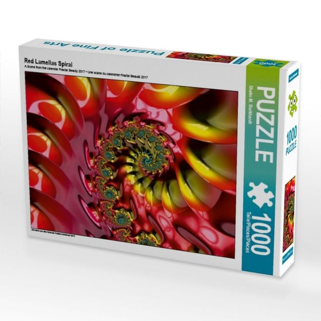 Produktbild: CALVENDO Puzzle Red Lamellas Spiral | 1000 Teile Lege-Gr&ouml;&szlig;e 64x48cm Foto-Puzzle f&uuml;r gl&uuml;ckliche Stunden