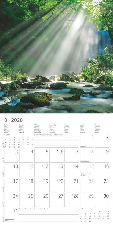 Produktbild: Sunny Moments 2026 - Broschürenkalender 30x30 cm (30x60 geöffnet) - Kalender mit Platz für Notizen - Bildkalender - Wandplaner - Wandkalender
