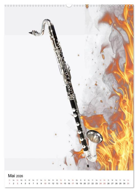 Produktbild: Musik Blasinstrumente (hochwertiger Premium Wandkalender 2026 DIN A2 hoch), Kunstdruck in Hochglanz