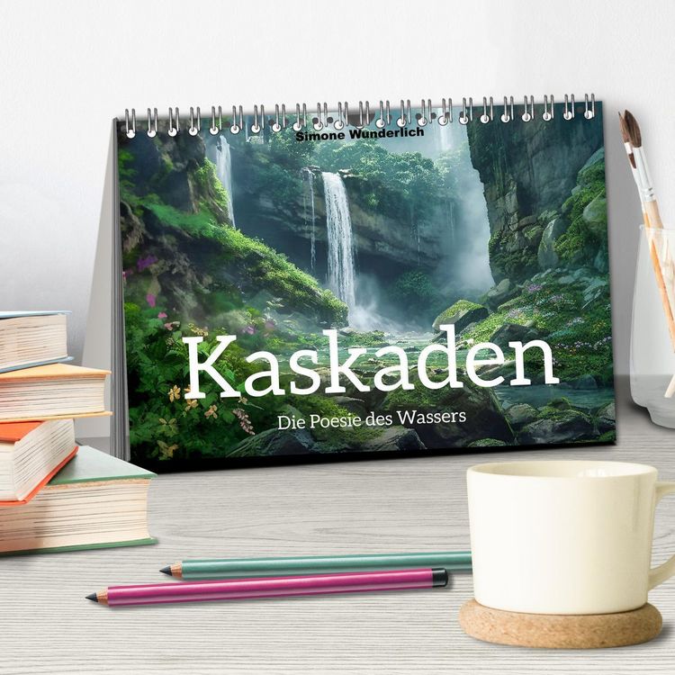 Produktbild: Kaskaden - Die Poesie des Wassers (Tischkalender 2026 DIN A5 quer), CALVENDO Monatskalender
