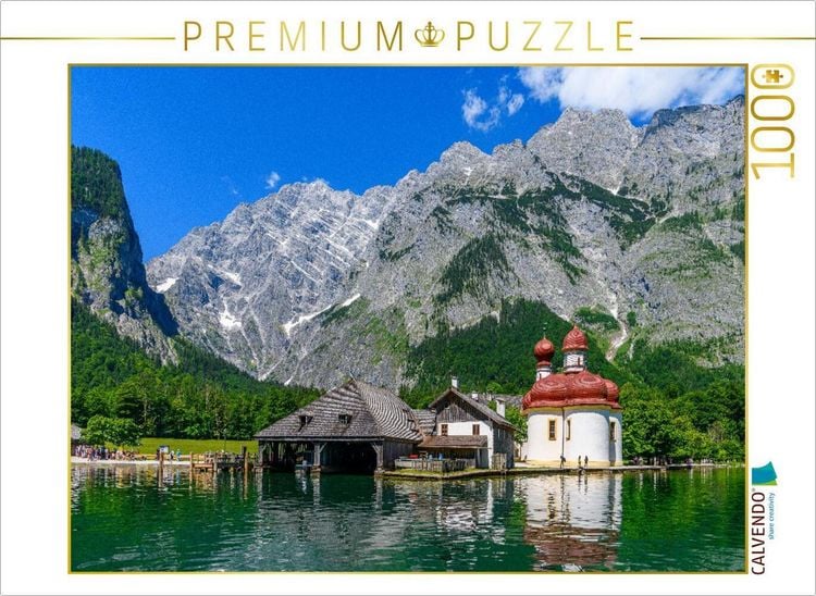 Produktbild: CALVENDO Puzzle Halbinsel Hirschau mit St. Bartholom&auml;, Sch&ouml;nau | 1000 Teile Lege-Gr&ouml;&szlig;e 64x48cm Foto-Puzzle f&uuml;r gl&uuml;ckliche Stunden