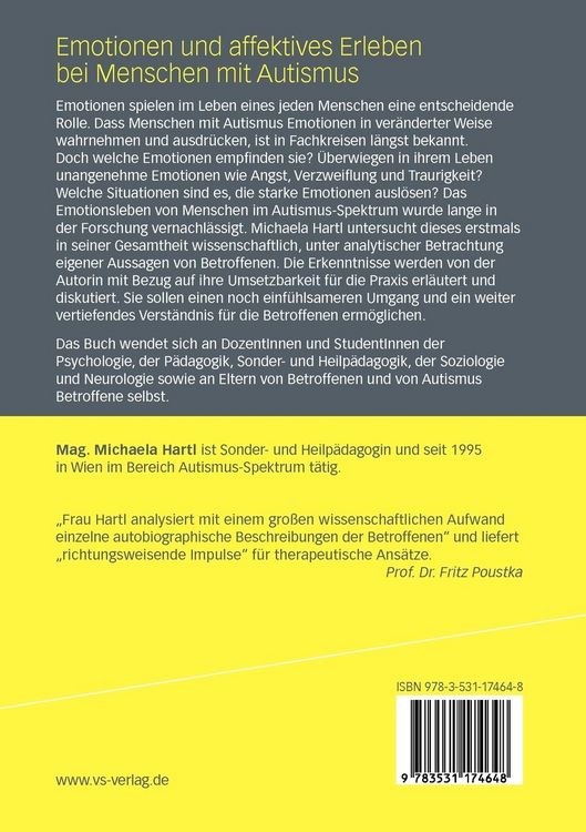 Produktbild: Emotionen und affektives Erleben bei Menschen mit Autismus